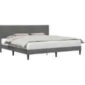 vidaXL Bedframe met hoofdeinde Donkergrijs 180 x 200 cm Fluweel