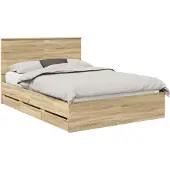 vidaXL Bedframe met lade Sonoma Eik 160 x 200 cm Ingenieurshout