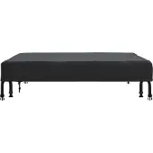 vidaXL Tafel Dekking Effen Zwart 102 x 102 x 15 cm Stof
