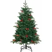 vidaXL Kunstkerstboom Groen 150 cm PVC en Metaal en Plastic