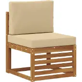 vidaXL Sectionele bankset met kussen 10 pcs Natuurlijk en Beige