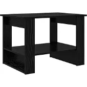 vidaXL Salontafel Zwart Eiken 72 x 50 x 50 cm Bewerkt hout