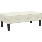 vidaXL Bank met kussen Crème 113 x 57 x 39 cm Fluweel