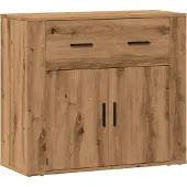 vidaXL Dressoir 80x33x70 cm bewerkt hout artisanaal eikenkleurig