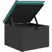 vidaXL 6-delige tuinmeubelset met kussens, zwart, polyrotan