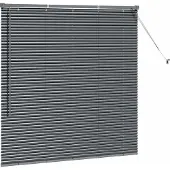 vidaXL Venetiaanse jaloezie Donkergrijs 130 x 135 cm 25 mm Aluminium