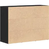 vidaXL Dressoir 88x30x64 cm bewerkt hout zwart eikenkleurig