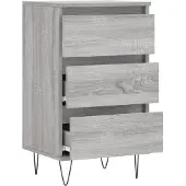 vidaXL Dressoir 40x35x70 cm bewerkt hout grijs sonoma