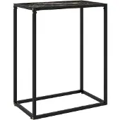 vidaXL Wandtafel 60x35x75 cm gehard glas zwart