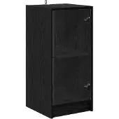 vidaXL Dressoir Zwart eiken 35 x 37 x 76 cm Bewerkt hout
