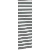 vidaXL Zebra rolgordijn 90x230 cm stofbreedte 85,9 cm donkergrijs