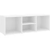 vidaXL Schoenenopbergbank 105x35x35 cm bewerkt hout wit