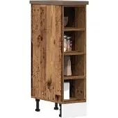 vidaXL Onderkast 20x44,5x81,5 cm bewerkt hout oud houtkleurig
