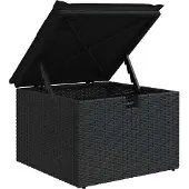 vidaXL 8-delige Loungeset met kussens poly rattan zwart