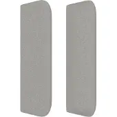 vidaXL Hoofdbord LED 147x16x78/88 cm stof lichtgrijs