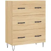 vidaXL Hoge kast 69,5x34x180 cm bewerkt hout sonoma eikenkleurig