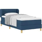 vidaXL Boxspring bed met matras met hoofdeinde Blauw 100 x 200 cm Stof