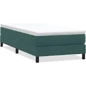 vidaXL Boxspring zonder matras fluweel donkergroen 90x210 cm