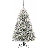 vidaXL Kunstkerstboom met 150 LED Groen en Wit 120 cm PVC en Metalen