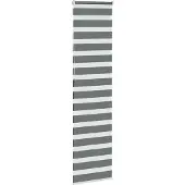 vidaXL Zebra rolgordijn 55x230 cm stofbreedte 50,9 cm donkergrijs