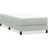 vidaXL Boxspringbed zonder matras 80x210 cm fluweel lichtgrijs