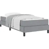 vidaXL Boxspring bed Lichtgrijs 90 x 200 cm Stof