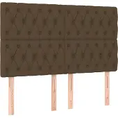 vidaXL Hoofdbord donkerbruin 180x7x118/128 cm stof