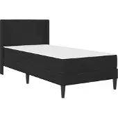 vidaXL Bedframe met matras Zwart 90 x 190 cm fluweel