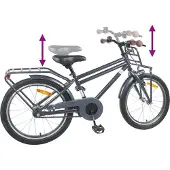 vidaXL Kinderfiets 22 Inch voor 7-12 jaar oud Donkergrijs
