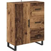 vidaXL Highboard 2 pcs Oud Hout 69,5 x 34 x 180 cm Bewerkt hout