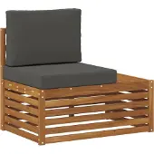 vidaXL Buiten bank set Natuurlijk en Antraciet 273 x 213,5 x 73 cm