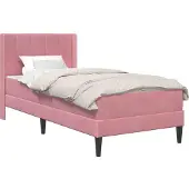 vidaXL Bedframe met matras met hoofdeinde Roze 80 x 200 cm Fluweel