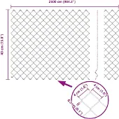 vidaXL Gaashek 25 x 0,4 m Staal Grijs