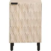 vidaXL Badkamerkast met plank Wit 38 x 33 x 58 cm Massief Mango Hout