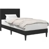 vidaXL Bedframe met hoofdeinde Zwart 80 x 200 cm Fluweel