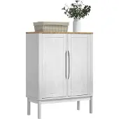 vidaXL Dressoir FLORO Wit 70 x 30 x 70,5 cm Massief vurenhout