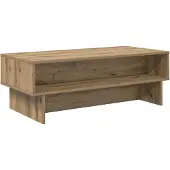 vidaXL Salontafel Artisan Eiken 100 x 46 x 35 cm Bewerkt hout
