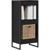 vidaXL Boekenkast 40 x 30 x 86,5 cm Bewerkt hout Zwart Eiken