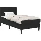 vidaXL Bedframe met matras met hoofdeinde Zwart 100 x 200 cm Fluweel