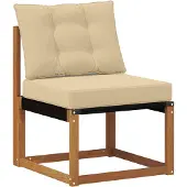 vidaXL Buiten bank set 6 st Natuurlijk en Beige