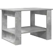 vidaXL Salontafel Beton Grijs 72 x 50 x 50 cm Bewerkt hout