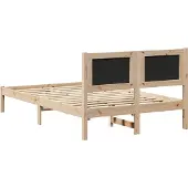 vidaXL Bedframe Donkergrijs 120 x 200 cm Massief grenenhout