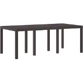 vidaXL Tuintafel, bruin, 200 x 100 x 73 cm, polyrotan