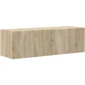 vidaXL Tv Wandkast Set 4 st Sonoma Eik Bewerkt hout
