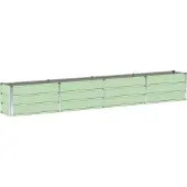 vidaXL Plantenbak Groen 320 x 40 x 45 cm Staal
