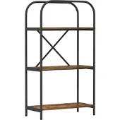 vidaXL Boekenplank 3-laags 60 x 30 x 109 cm Bewerkt hout Rook Eiken