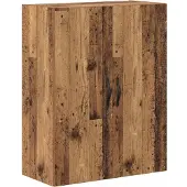 vidaXL Highboard 2 st Oudhout 69,5 x 34 x 180 cm Bewerkt hout