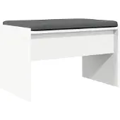 vidaXL Hallenbank met kussen Wit 63 x 38 x 40 cm