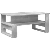 vidaXL Salontafel Beton Grijs 90 x 50 x 40 cm Bewerkt hout