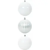 vidaXL Kerstbal Set XXL 3 st Wit Ø 25 cm Kunststof